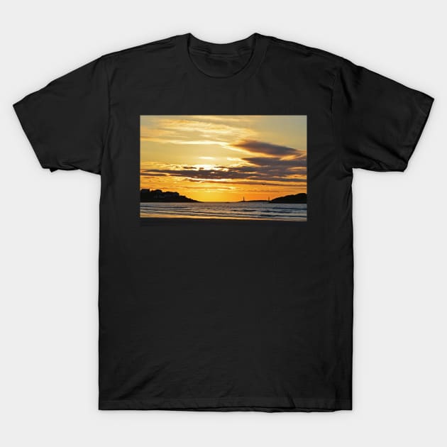 Good Harbor Lighthouses at Sunrise T-Shirt by WayneOxfordPh